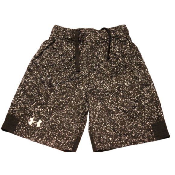 2/$25 🏷 Under Armour Black and White Basketball Shorts Size YXS - Picture 1 of 2